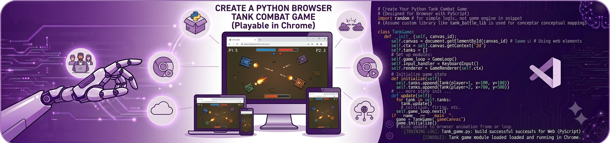Illustration Créer un jeu de chars Python