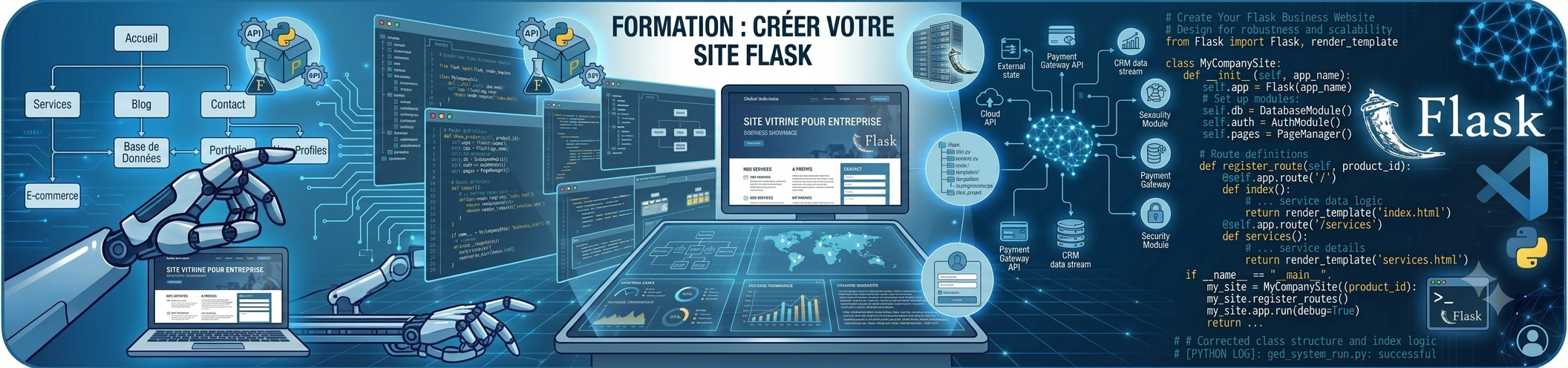 Illustration Créer un site Flask