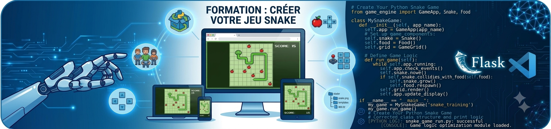 Illustration Créer un jeu Snake