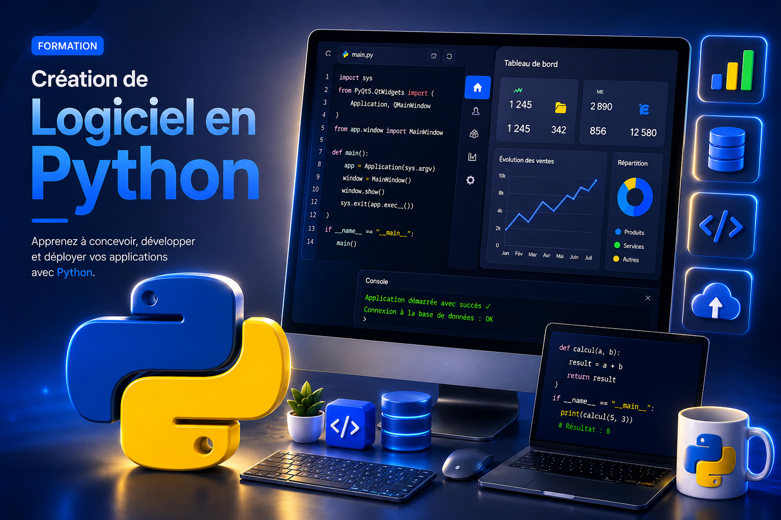 Illustration Créer un logiciel Python