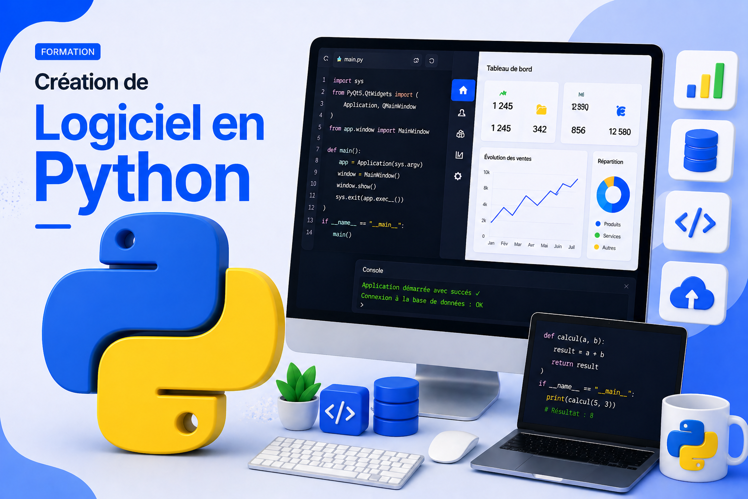 Illustration Créer un logiciel Python